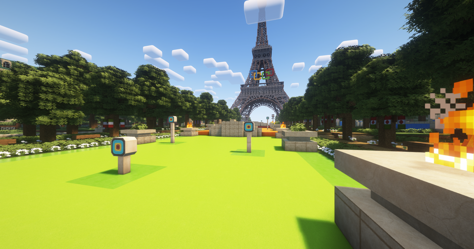 Jeux de Paris 2024, rendu Minecraft de la Tour Eiffel